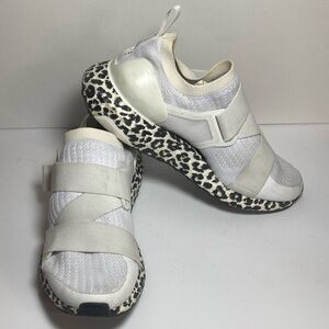 STELLA MCCARTNEY X Adidas Stylish White and Leopard Print Sneakers